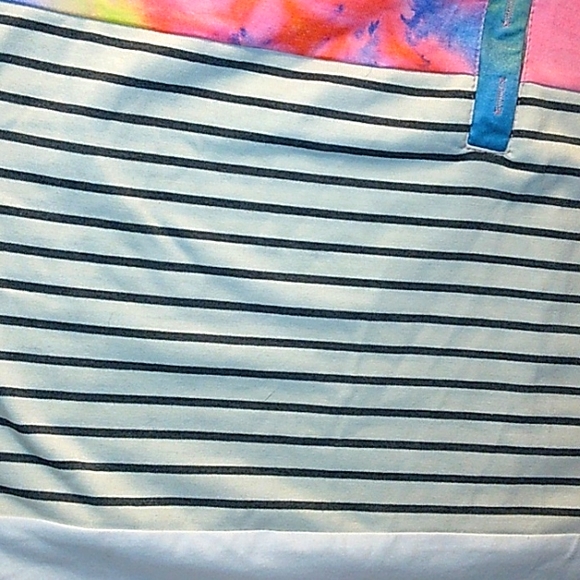 NWT☆Gorgeous Women's Long Sleeve Tie-Dye Colorblock Button Down Henley Tunic - Picture 13 of 14